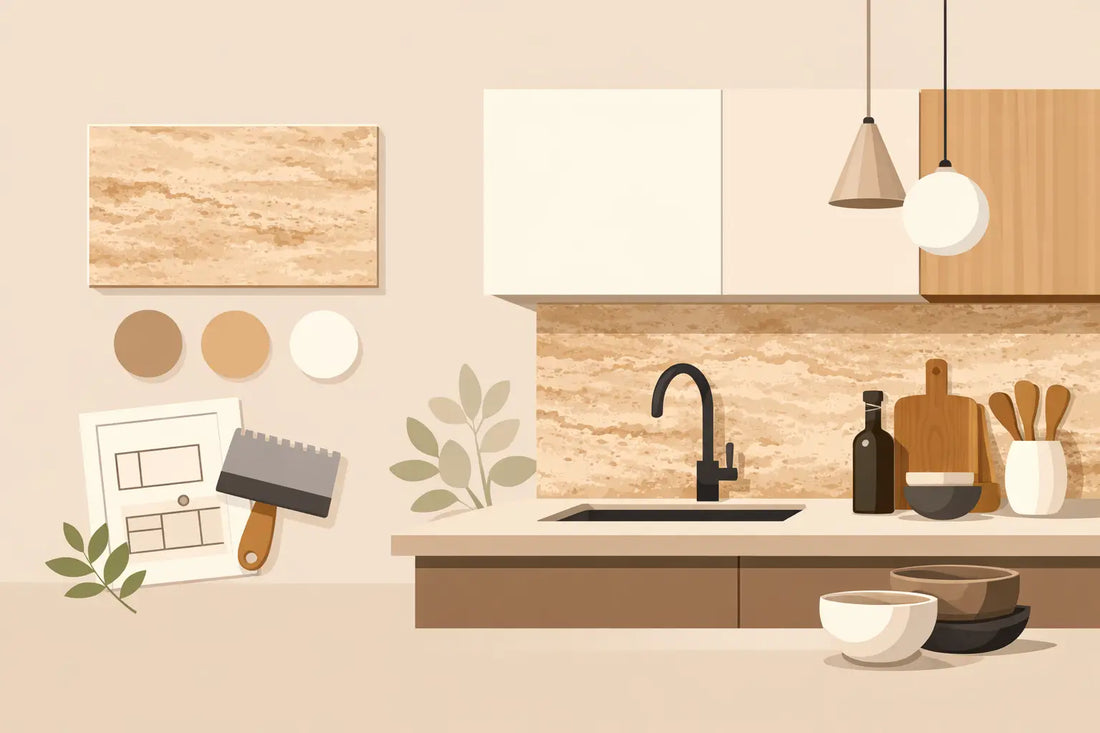 Travertin Küche Backsplash stilvoll planen - White Rock Germany GmbH