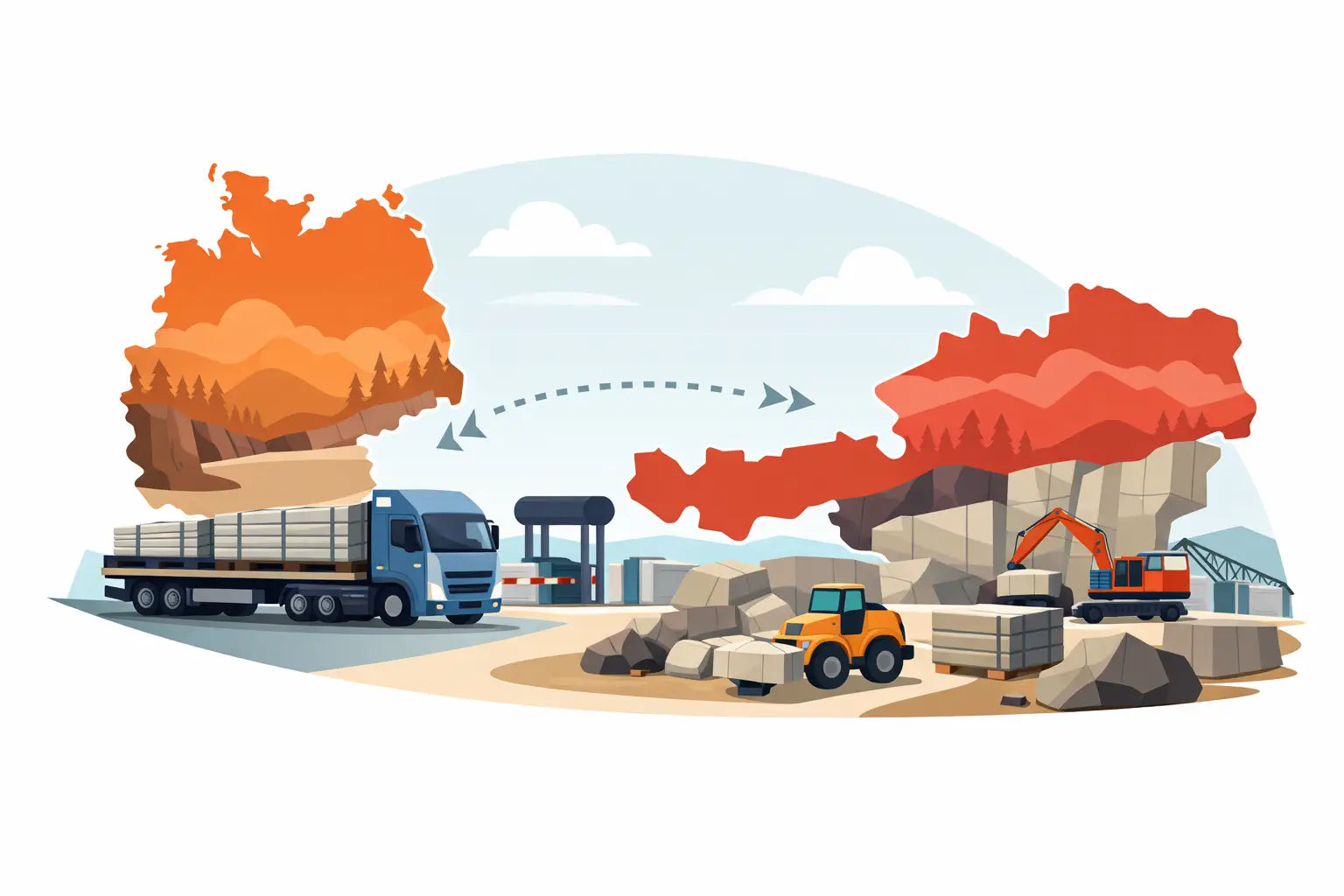 Natursteinlieferung Deutschland Österreich Ablauf